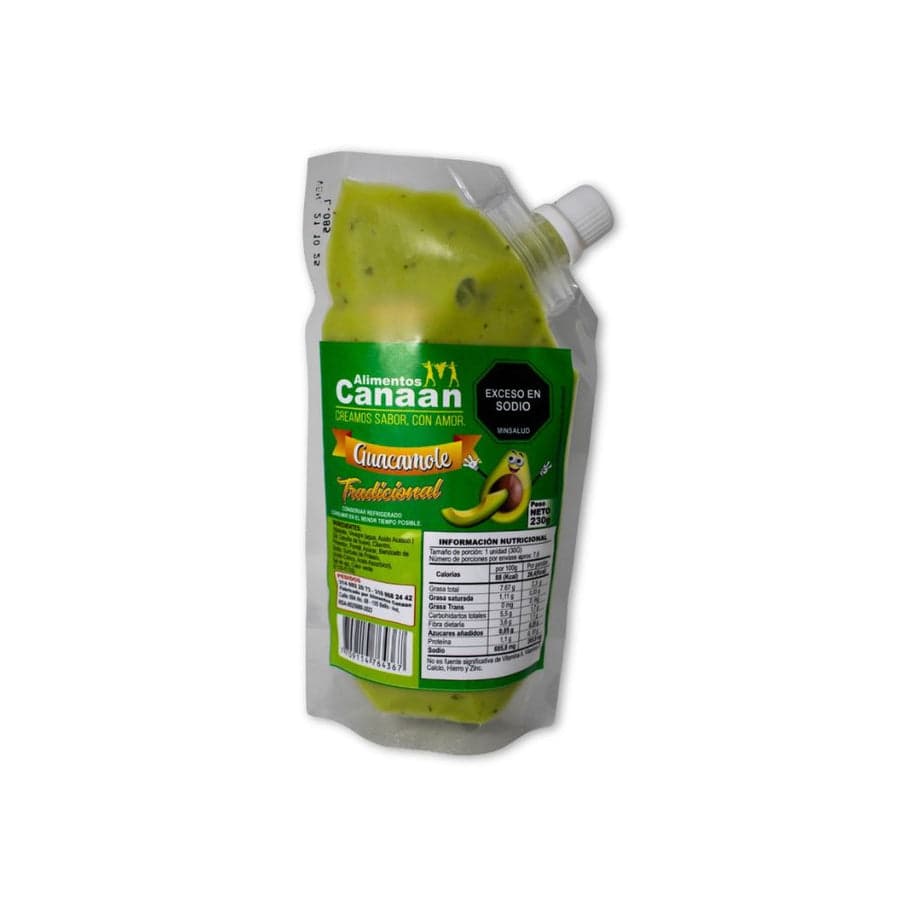 Empaque de guacamole Canaan de 230 gramos